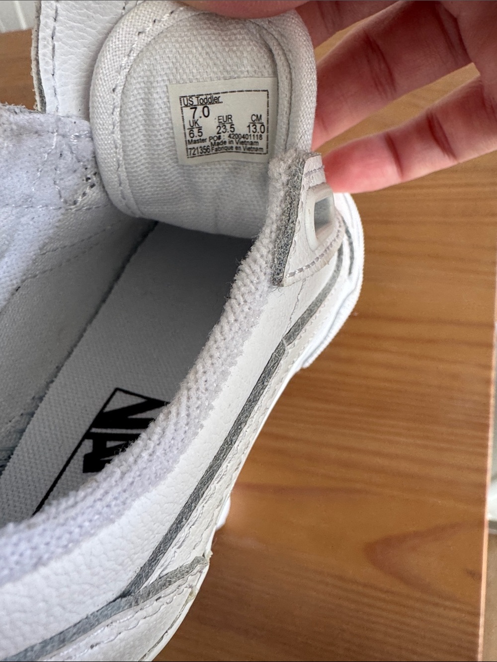 Vans baby White Velcro Sneakers - Picture 8 of 8
